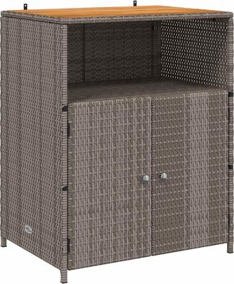 vidaXL Armario Con Puerta Gris 70 X 50 X 87 Cm Poli&eacute;ster Y Ratten Roly Vidaxl