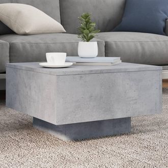 vidaXL Vidaxl - Mesa De Centro Madera De Ingenier&iacute;a Gris Hormig&oacute;n 55x55x31 Cm