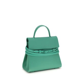 Moschino Womens Silicone Top Handle Bag Green Silicon