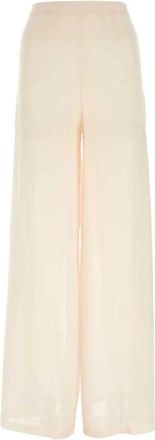 AMOTEA Carol Pant - Dames - Wijde Broeken - Wit - XS - Wol - Broeken