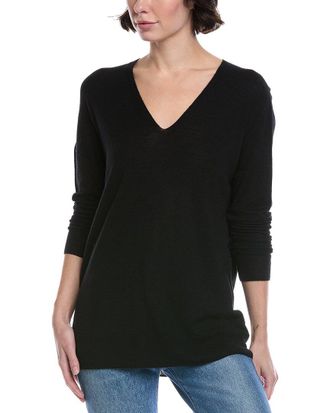 Vince Wool & Cashmere-Blend Seamless V-Neck Tunic