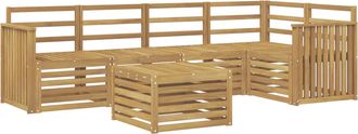 vidaXL Conjunto De Sof&aacute;s De Exterior 6 Uds. Blanco Vidaxl