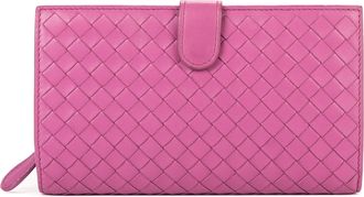 Bottega Veneta Pre-owned Womens Intrecciato Wallet - Purple - One Size