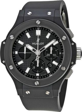 Hublot Pre-owned Hublot Big Bang Ceramic Black Magic Black Carbonfiber Mens Watch 301.CI.1770.RX