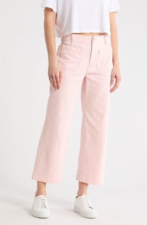 Sanctuary Supernova Crop Wide Leg Pants in Pink Salt at Nordstrom Rack, Size 32