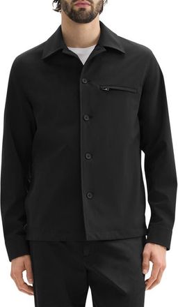 Theory Overshirt in Precision Ponte Jacket in Black at Nordstrom, Size Xx-Large