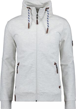 Ragman Sweatjacke RAGMAN, Herren, Gr. 4XL5860, grau (grau, melange), 65% Baumwolle 35% Polyester, regular fit, Sweatjacken Sweatjacke