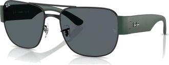 Ray-Ban Rb 3756 Zonnebril- Zwart Front- Groene Armen - unisex - Zonnebrillen - Grijs - 56 MM - Accessoires