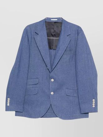Brunello Cucinelli linen suit single breasted notch lapel