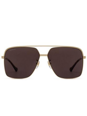 Gucci Occhiali da sole squadrati - Oro