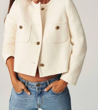 BA&SH Womens Meredith Jacket In Ecru