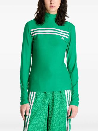 adidas 3-stripes logo T-shirt - women - Elastane/Recycled Polyester - 2XS - Green