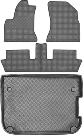 OEM Juego De Alfombrillas De Goma Para Citro&euml;n C4 Picasso Minivan (2006-2013) + Alfombrilla Para El Maletero