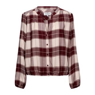 &Co Woman Viscose Blouse met Knopen - Dames - Blouses & Shirts - Rood - Maat: 2XL Viscose