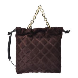 Baldinini Quilted Suede Crossbody Bag - Dames - Handtassen - Bruin - ONE Size - Leer - Tassen