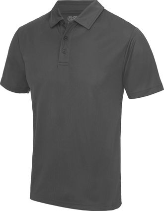 Just Cool Just Cool Mens Plain Sports Polo Shirt (2XL) (Charcoal)