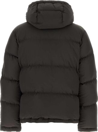 Dolce & Gabbana Mens Nylon Blend Down Jacket Black Polyurethane