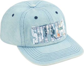SUPREME SS26 Embroidered Money Logo 6-Panel Denim SUP-SS26-1003-DNM