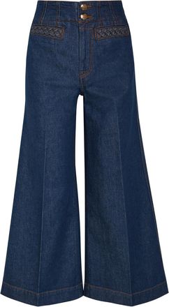 Zimmermann Aster Cropped Flared-leg Denim Jeans - Indigo - 27 (W27 / UK8-10 / S)