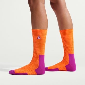 Nike Unisex Nike ACG Everyday Cushioned Crew Socks (1 Pair) in Orange | FB3341-819