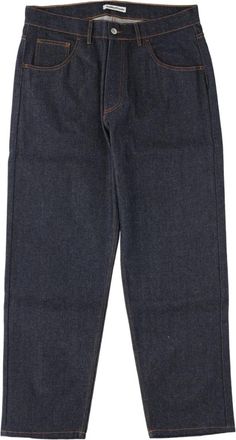 Ymc You Must Create Blue Five-Pocket Straight-Leg Denim Jeans