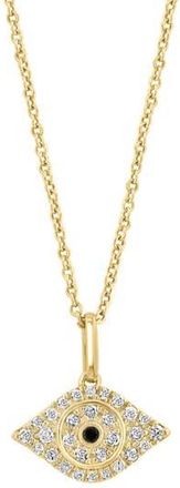 Effy Pav&eacute; Diamond Evil Eye Pendant Necklace in Gold at Nordstrom Rack, Size 18