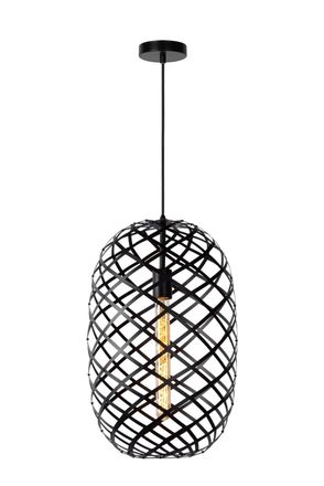 Lucide WOLFRAM Dimmable Stylish Adjustable Indoor Pendant Light 1xE27 in Black