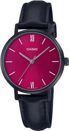 Casio Minimalistic Fashion Neon Pink Dial Watch Analog LTP-VT02BL-4A