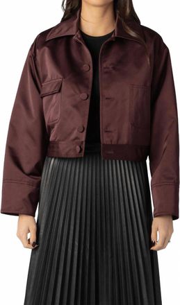 Plan C Duchesse Jacket In Burgundy