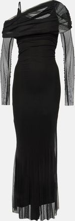 CHRISTOPHER ESBER Veiled off-shoulder silk tulle gown