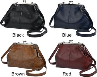 Generic Women Girls PU Leather Shoulder Crossbody Bag with Adjustable Strap (Black)