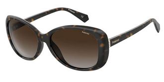 Polaroid PLD 4097/S 086/LA Womens Sunglasses Tortoiseshell Size 58
