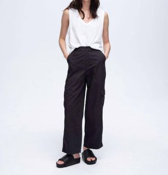 ATM Anthony Thomas Melillo Cotton Poplin Cargo Pant In Black