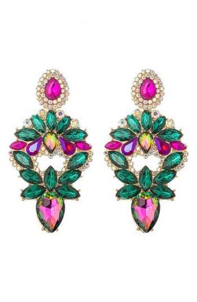 Eye Candy Los Angeles Daytona Statement Drop Earrings in Gold at Nordstrom Rack