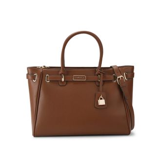 Carvela Womens Violet Belted Tote Bag - Tan - One Size