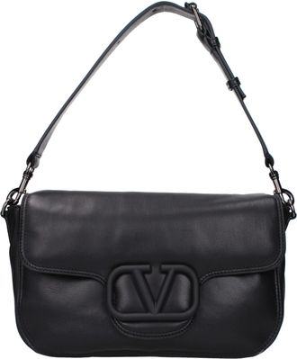 Valentino Garavani Zwarte Leren Handtas