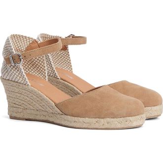 Barbour Elder Espadrille Wedge in Tan Suede at Nordstrom, Size 10