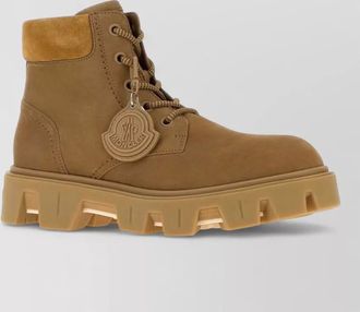 Moncler suede leather ankle boots