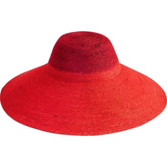 Brunna.Co The Riri Duo Jute Straw Hat in Red at Nordstrom, Size Medium