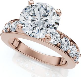 Pompeii3 Certified 2.90Ct Round Diamond Engagement Ring 14k Gold or Platinum Lab Grown