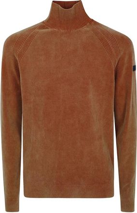 Roberto Ricci Design Velvet Techno Wash Turtleneck Gebreid - Heren - Coltruien - Bruin - S - Katoen - Truien & Vesten
