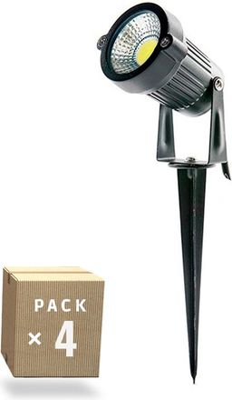 GreenIce Greenice - Pack 4 Focos Led Pincho Jard&iacute;n 5w 421lm 2700&ordm;k 40.000h [sl-sl-c10-5w-ww-pk4-ap]
