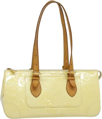 Louis Vuitton Rosewood Avenue Handbag Monogram Vernis Beige Patent_Leather Bag (Pre-Owned)