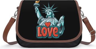 Generic I Love New York Crossbody Bag Womens Handbag PU Message Bags Shoulder Purse with Adjustable Strap