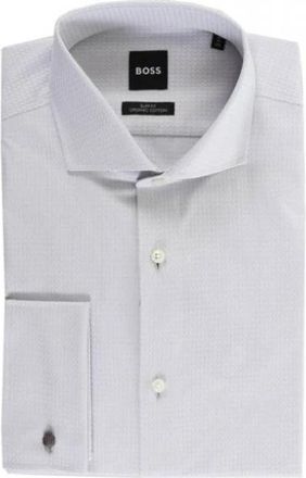 HUGO BOSS Overhemden > Nette Overhemden - Heren - Zakelijke Overhemden - Grijs - M - Overhemden