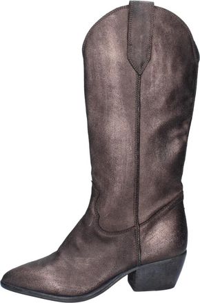 Moma Vintage Leren Dameslaarzen - Dames - Cowboylaarzen - Grijs - 37 EU - Leer - Schoenen