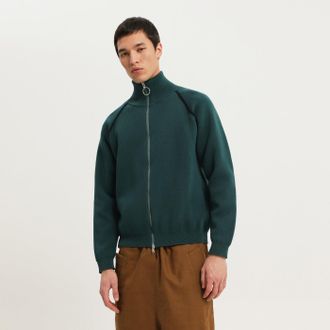 1989 STUDIO Dark green raglan sweater