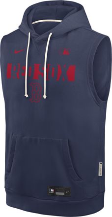 Nike Boston Red Sox Authentic Collection Standard Issue Nike Mens Dri-FIT MLB Sleeveless Pullover Hoodie in Blue | 03B444BBQ-4T2
