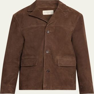 Officine G&eacute;n&eacute;rale Suede Button-Front Jacket