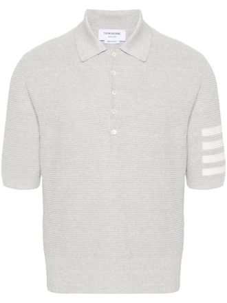 Thom Browne Gebreid poloshirt - Grijs